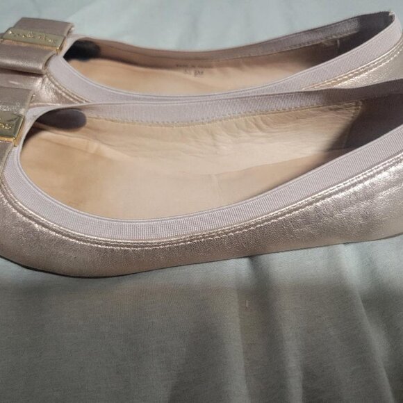 Women's Kate Spade Rose Gold Flats with Bows Sz 6M - Picture 5 of 10